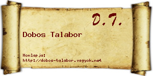 Dobos Talabor névjegykártya